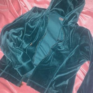 Green/ blue velour jacket